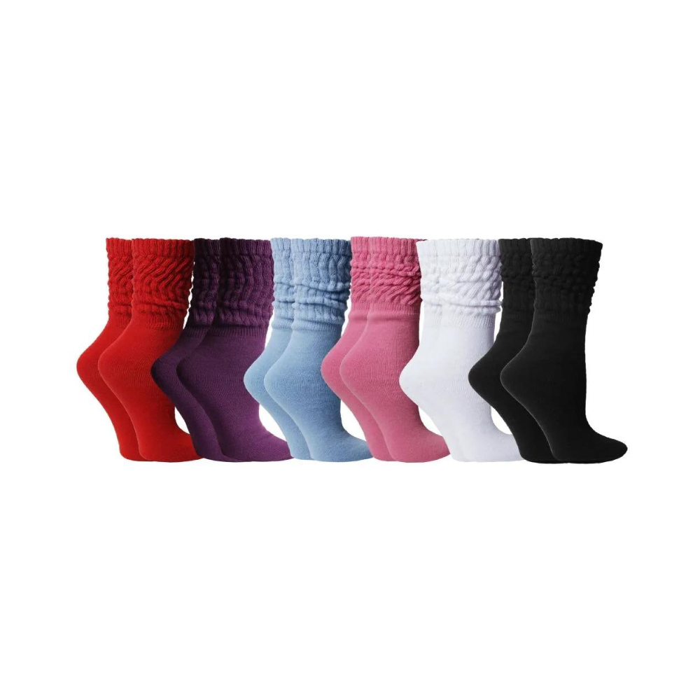 6 Pairs Yacht & Smith Women's Slouch Socks Size 9-11