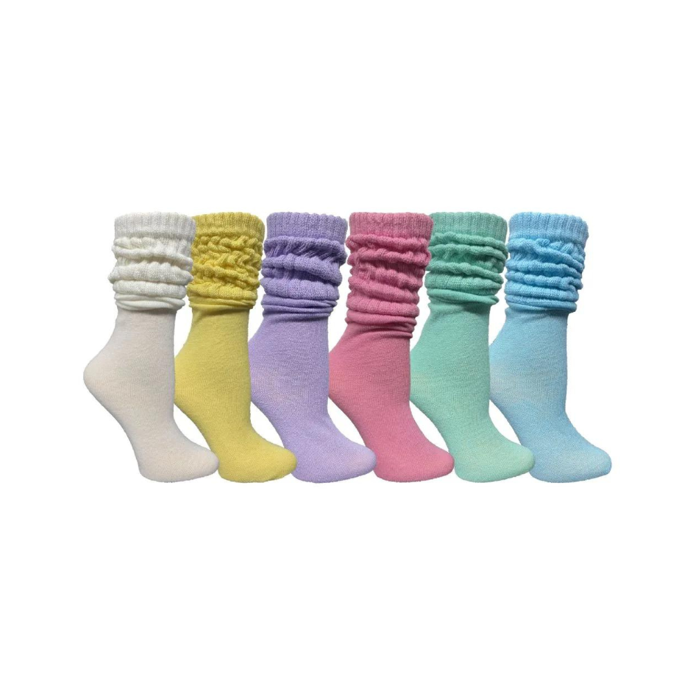 6 Pairs Yacht & Smith Women's Slouch Socks Size 9-11