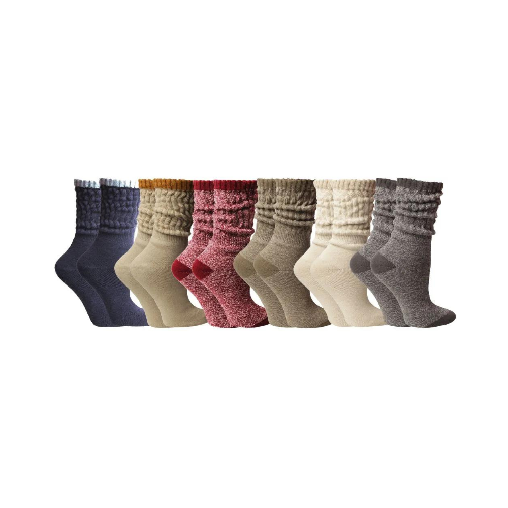 6 Pairs Yacht & Smith Women's Slouch Socks Size 9-11