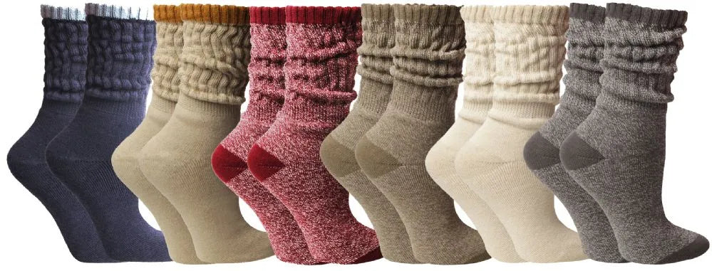 6 Pairs Yacht & Smith Women's Slouch Socks Size 9-11