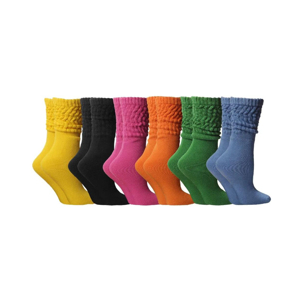 6 Pairs Yacht & Smith Women's Slouch Socks Size 9-11