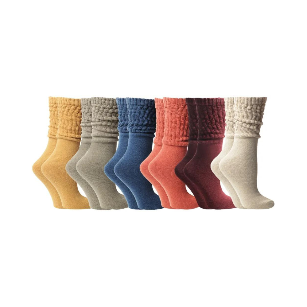 6 Pairs Yacht & Smith Women's Slouch Socks Size 9-11