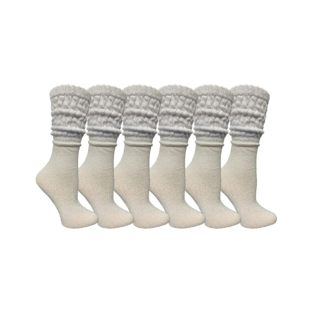 6 Pairs Yacht & Smith Women's Slouch Socks Size 9-11