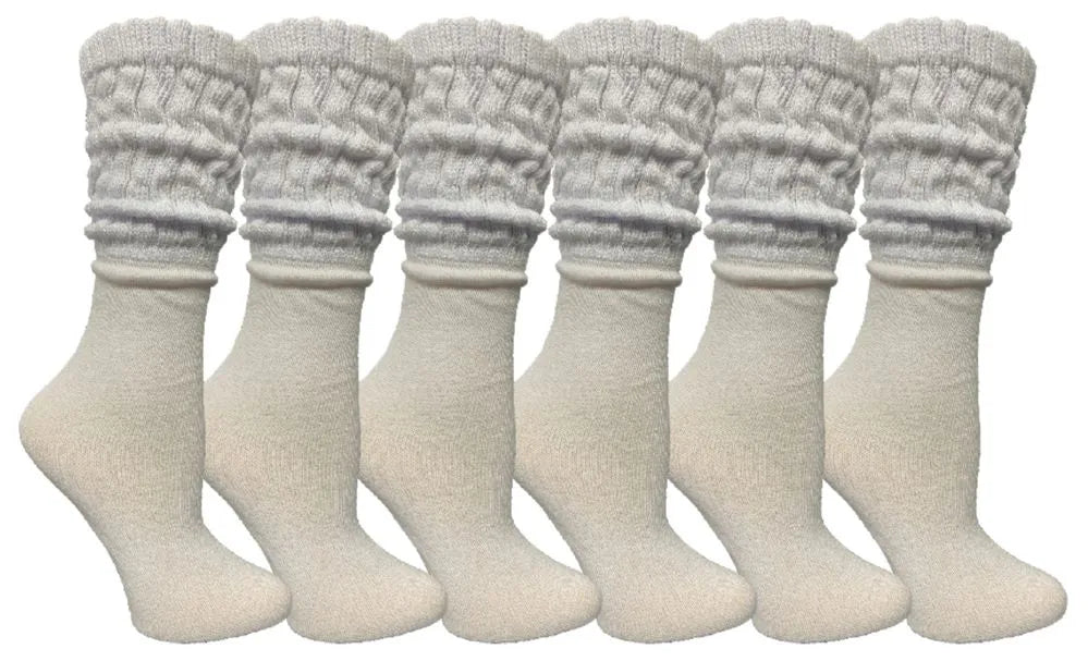 6 Pairs Yacht & Smith Women's Slouch Socks Size 9-11